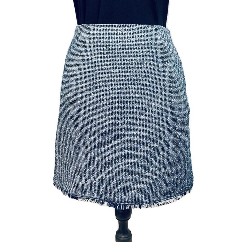 Banana Republic Navy Blue Bouclé Mini Skirt Size 0